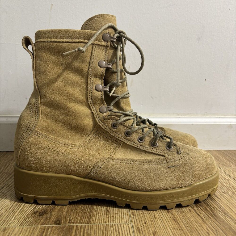 Belleville Combat Boots 775ST Men's 9 Tan Insulated Gore-Tex Steel Toe Military